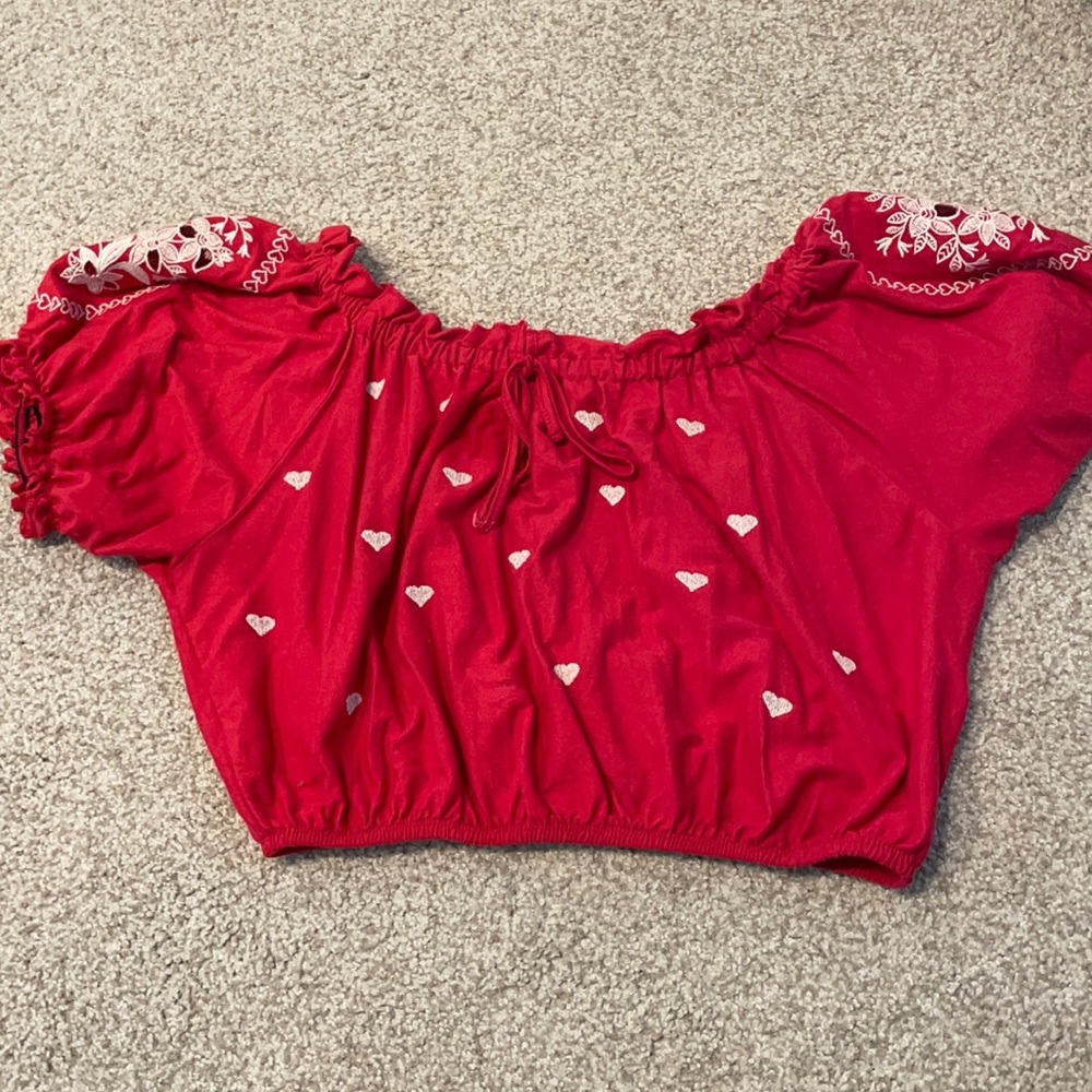 Topshop Boho Red Crop Top
